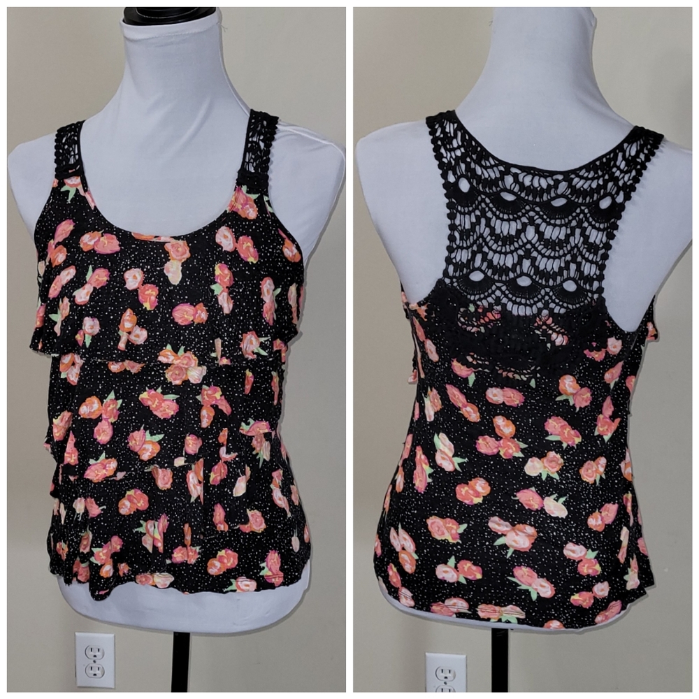 Floral racer back top